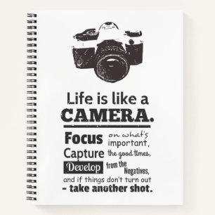 La vida es como una cámara Cuaderno de citas motiv