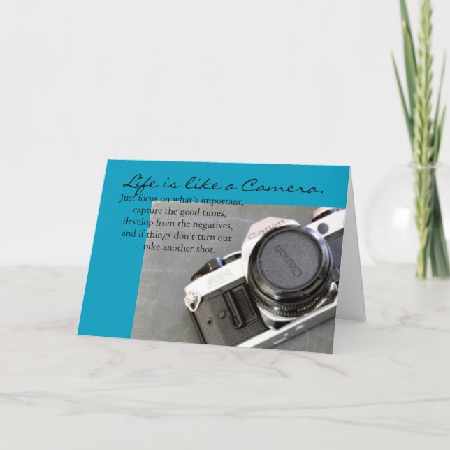 La vida es como una tarjeta de felicitación de cám (Anverso)