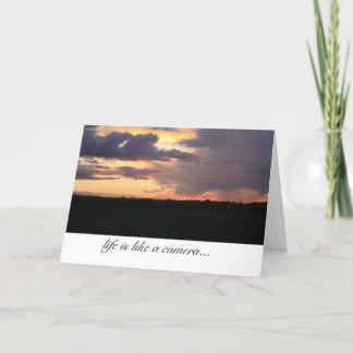 la vida es como una tarjeta inspiradora de cámara
