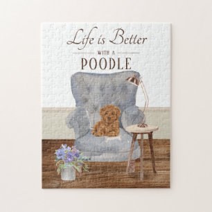 La Vida Es Con Un Puzzle De Jigsaw De Poodle