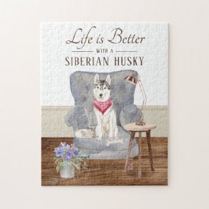 La Vida Es Con Un Rompecabezas SIBERIANO Y HUSKY