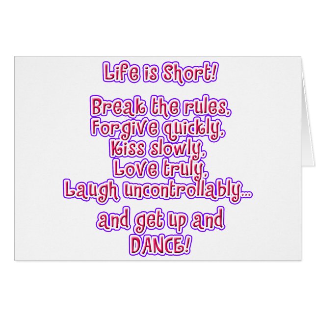 La vida es corta (Anverso (Horizontal))