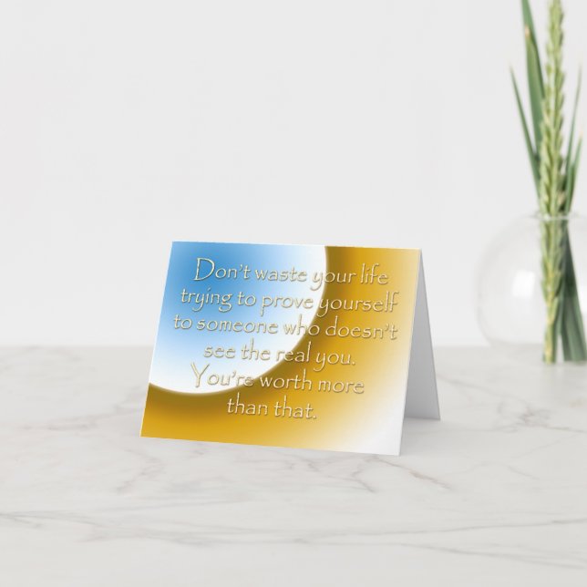 La vida es corta (tarjetas de notas Motivadoras) (Anverso)