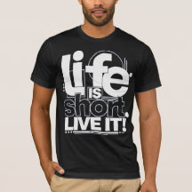 La Vida Es Corta Vívela Camiseta De Tipografía