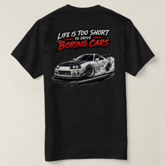 La Vida Es Demasiado Corta JDM Camiseta Negra