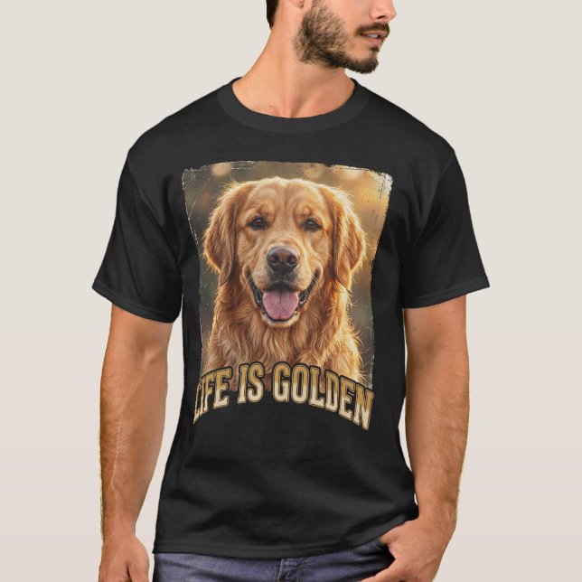 La vida es dorada Camiseta de perro Retriever Dora (Anverso)