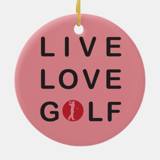 La vida es golf golf golf Carro de golf Ornamento  (Atrás)