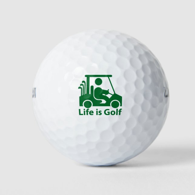 la vida es golf, pelotas de golf (Anverso)