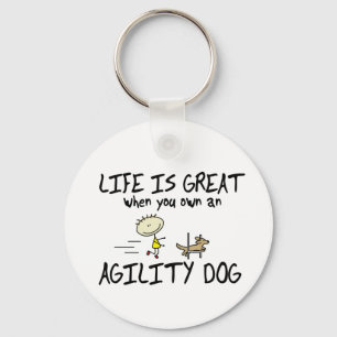 La vida es gran llavero del perro de la agilidad