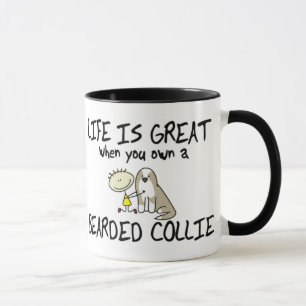 La vida es gran taza barbuda del collie (el