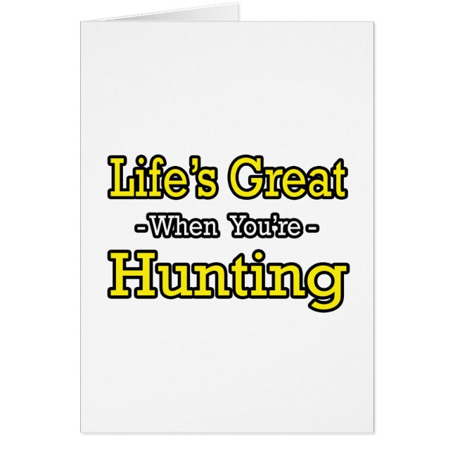 La vida es grande... cazar (Frente)