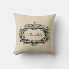 La vida es hermoso Cojín decorativo de una granja 