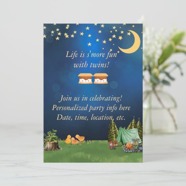 La Vida Es Más Divertida Con Invitación De Gemelos (Anverso de pie)
