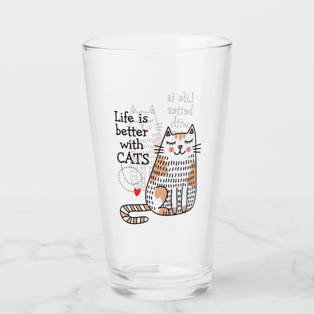 La Vida Es Mejor Con Gatos Doodle (Anverso)