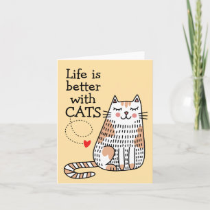 La vida es mejor con gatos Doodle