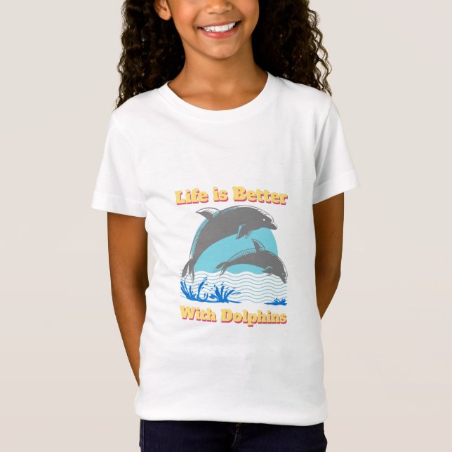 La vida es mejor con la camiseta de los delfines (Anverso)
