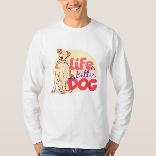 La vida es mejor con la camiseta de los perros, la (Anverso)