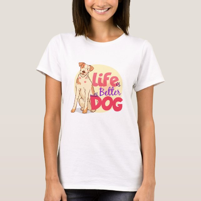 La vida es mejor con la camiseta de los perros, la (Anverso)