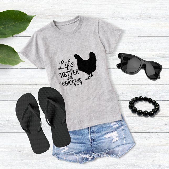 La vida es mejor con la camiseta de pollos (Subido por el creador)