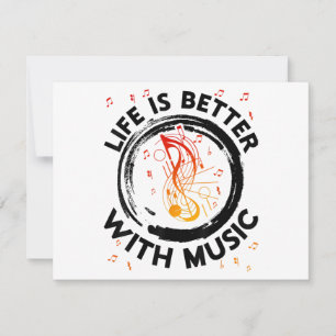 La vida es mejor con notas musicales El músico Mus