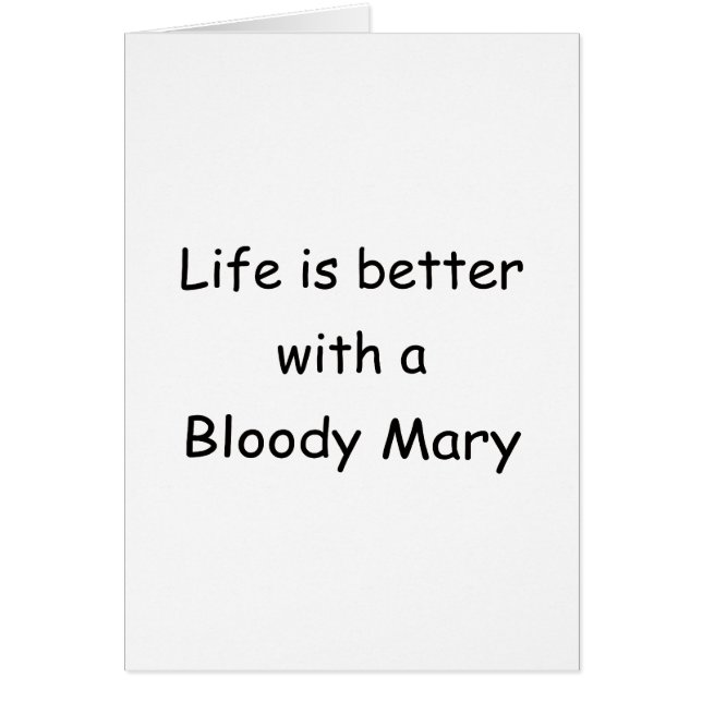 La vida es mejor con un bloody mary (Frente)