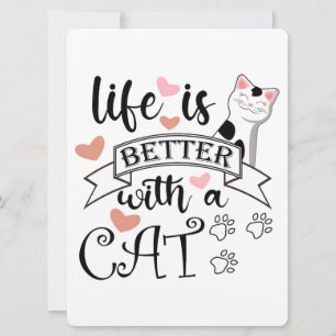 La vida es mejor con un eslogan de citas gatas