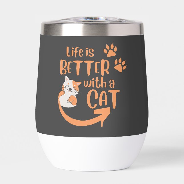 la vida es mejor con un gato (Frente)