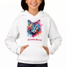 La vida es mejor con un gato. Cuto gato colorido