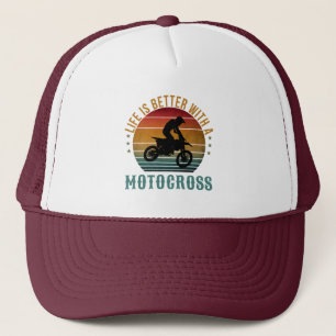 LA VIDA ES MEJOR CON UN GORRO DE CAMIONERO DE MOTO