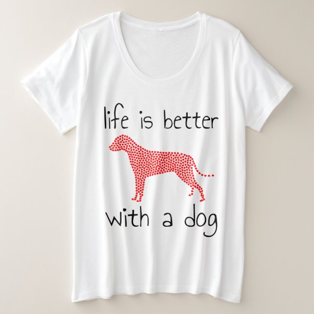La vida es mejor con un perro - Amantes de los per (Anverso del diseño)