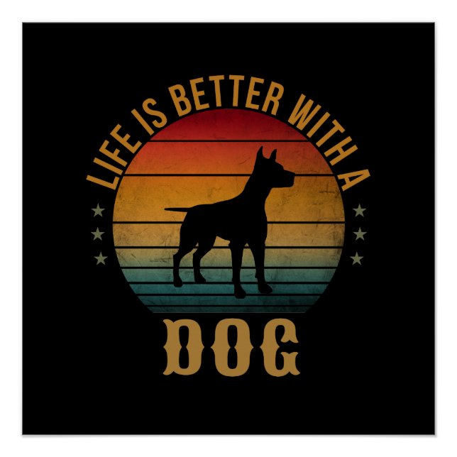 LA VIDA ES MEJOR CON UN PERRO PÓSTER (Anverso)