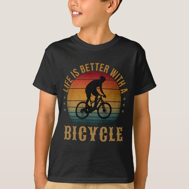 LA VIDA ES MEJOR CON UNA BICICLETA Camiseta (Anverso)