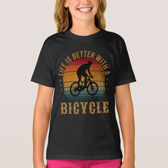 LA VIDA ES MEJOR CON UNA Camiseta BICICLETA (Anverso)