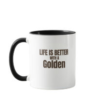 La vida es mejor con una taza de café dorada