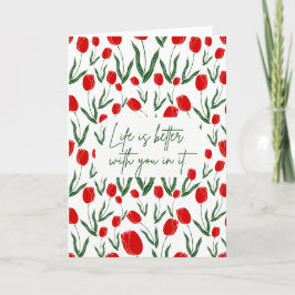 La vida es mejor contigo en ella Tarjeta de felici