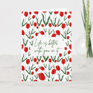 La vida es mejor contigo en ella Tarjeta de felici