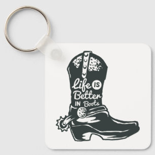 La vida es mejor en botas llavero – Lindo país