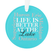 La vida es mejor en el ornamento del lago