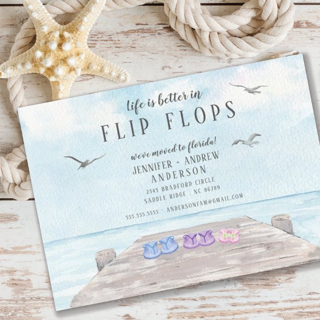 La Vida Es Mejor En Flip Flops Moviendo Invitación (Subido por el creador)