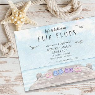 La Vida Es Mejor En Flip Flops Moviendo Invitación