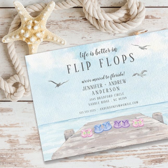 La Vida Es Mejor En Flip Flops Moviendo Invitación (Subido por el creador)