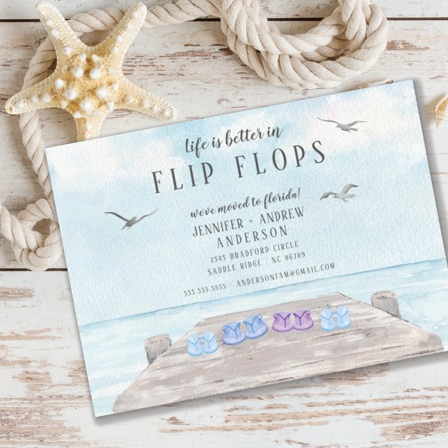 La Vida Es Mejor En Flip Flops Moviendo Invitación (Subido por el creador)