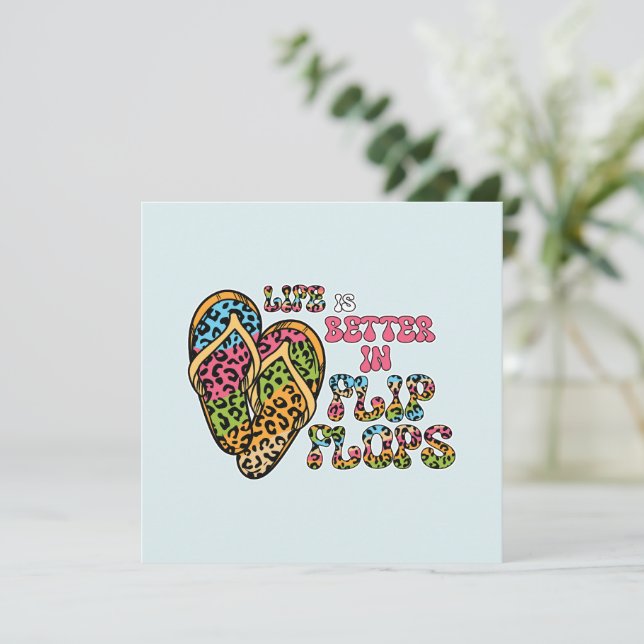 La vida es mejor en Flip Flops- Summer Vibes (Anverso de pie)