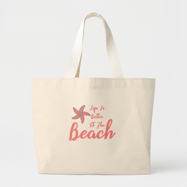 La Vida Es Mejor En La Bolsa De Tote Beach (Frente)