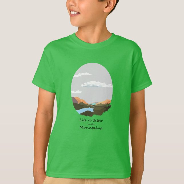 La vida es mejor en la camiseta de montaña (Anverso)
