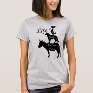 La Vida Es Mejor En La Camiseta Granja