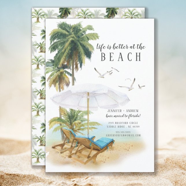 La Vida Es Mejor En La Invitación De La Playa. (Subido por el creador)