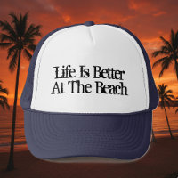 La vida es mejor en la playa graciosos gorras de r
