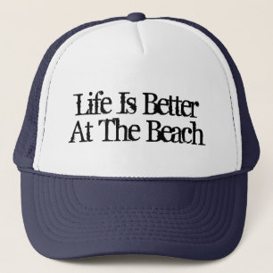 La vida es mejor en la playa graciosos gorras de r