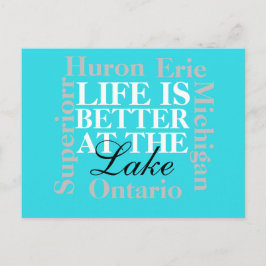 La vida es mejor en la postal del lago